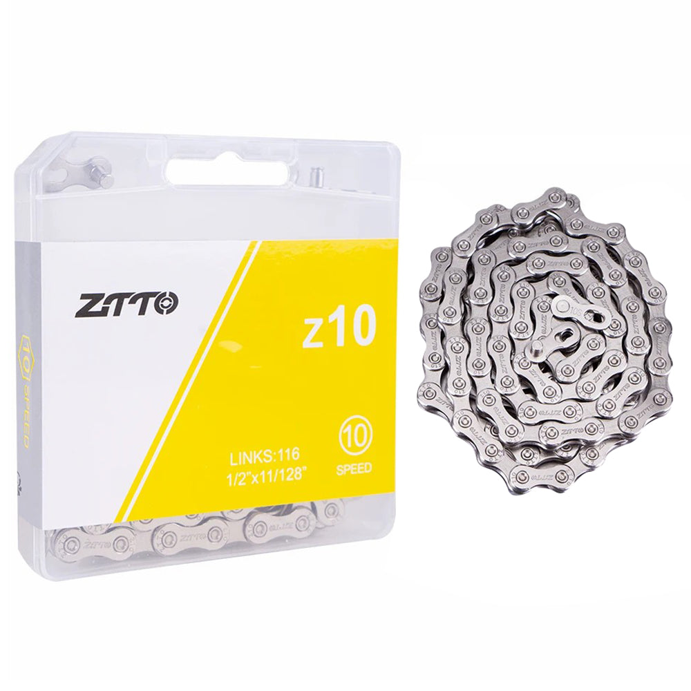ZTTO Z10 MTB Road Folding Bike Chain 10-Speed 116 Links Carbon Steel Bicycle Chain ZTTO Z10 MTB Road Folding Bike Chain 10-Speed 116 Links Carbon Steel Bicycle Chain
